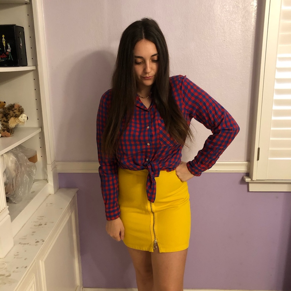 Old Navy Button Down Plaid Shirt - Picture 2 of 4